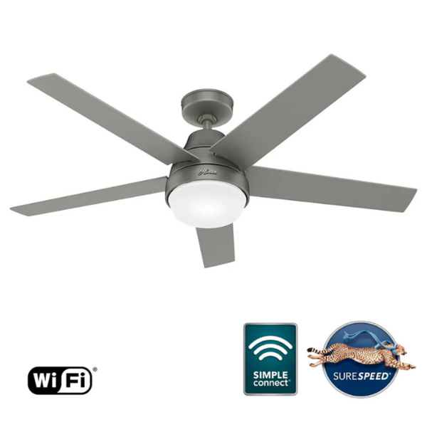 Ventilador de techo Aerodyne Hunter Smart 52" Interior Hunter