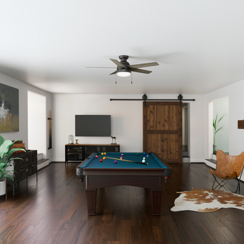 Ventilador de Techo Avenue Bronce Noble Perfil Bajo 52" Interior Hunter