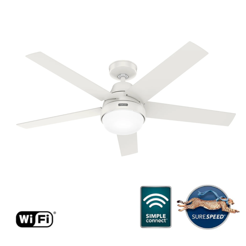 Ventilador de techo Aerodyne Hunter Smart 52" Interior Hunter
