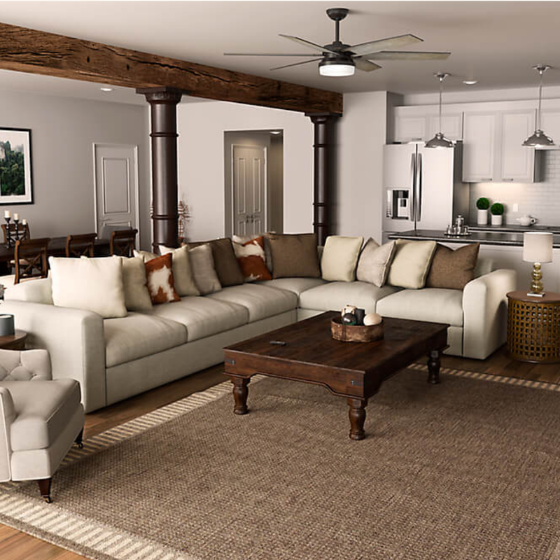 Ventilador de Techo Kaplan Bronce Noble 64" Interior Hunter