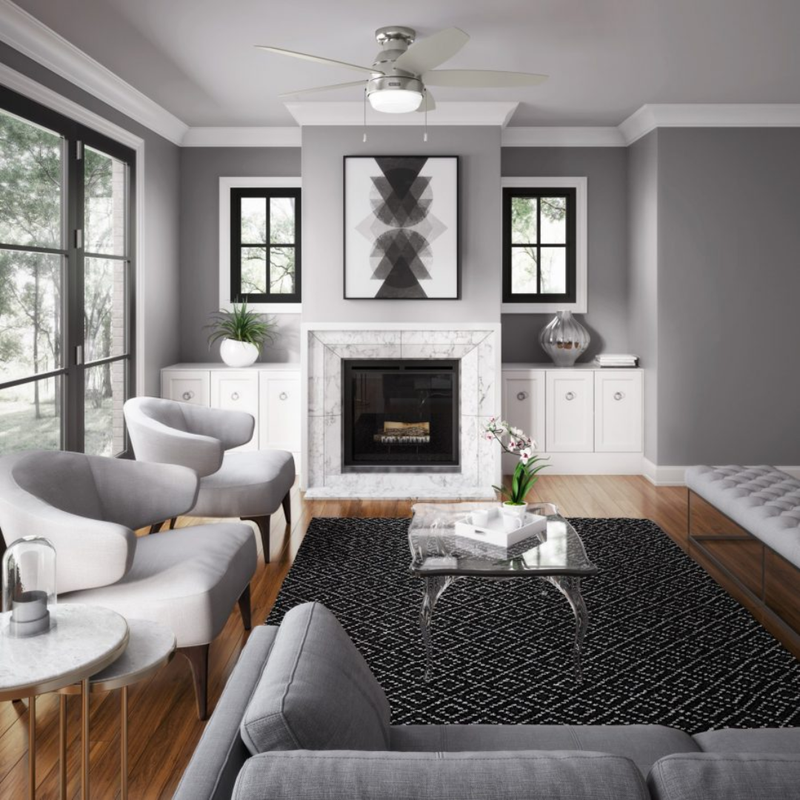 Ventilador de Techo Liliana Perfil Bajo 52" Interior Hunter