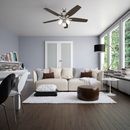 Ventilador de Techo Newsome 3 Light Niquel Cepillado 52" Interior Hunter