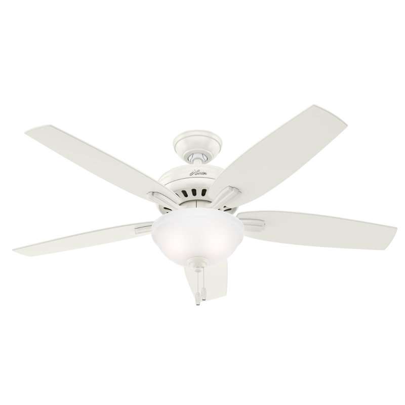 Ventilador de Techo Newsome Bowl Blanco Fresco 52" Interior Fresco