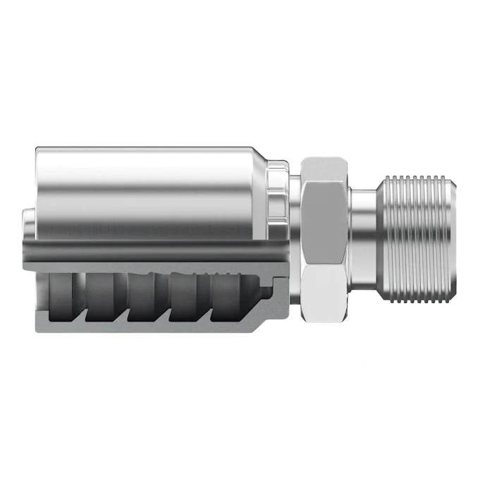 Conexion Crimpable Macho BSP, en Acero, Serie B2, Continental