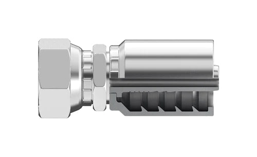 Conexion Crimpable Hembra Giratoria JIC 37 flare, en Acero, Serie B2, Continental