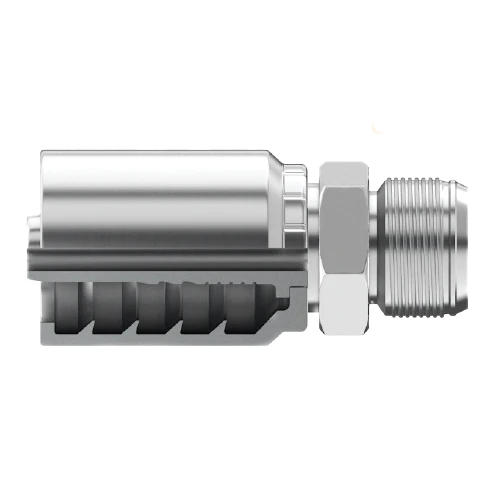 Conexion Crimpable Macho JIC 37 Flare,  en Acero, Serie SG, Continental