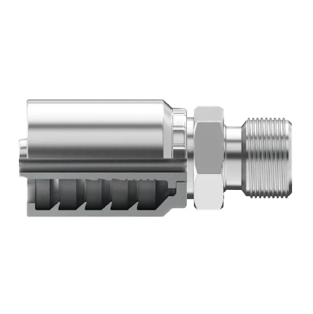 Conexion Crimpable Macho Cara Plana, en Acero, Serie SG, Continental